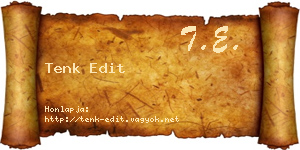 Tenk Edit névjegykártya